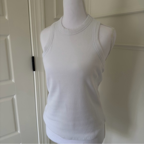 Fabletics High Neck Rib Built-In Bra Tank - Picture 2 of 7